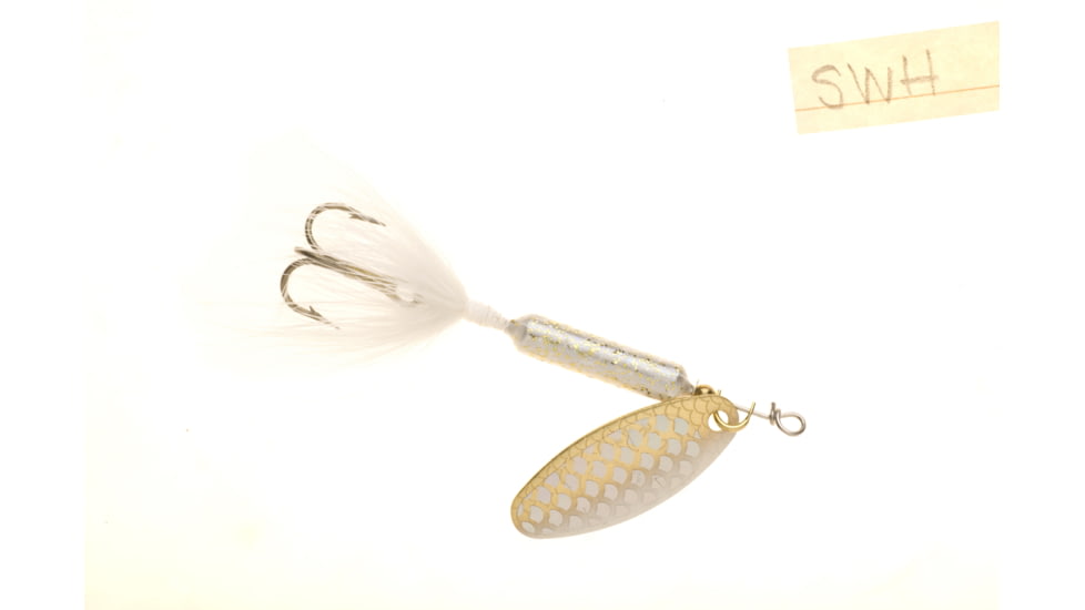 Wordens Rooster Tail In-Line Spinner, 2in, 1/16 oz Treble Hook, Strobe White, 206-SWH