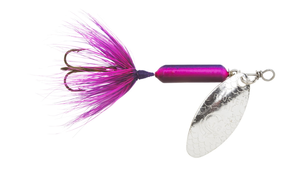 Wordens Rooster Tail In-Line Spinner, 2in, 1/16 oz Treble Hook, Tequila Sunrise, 206-TQSR