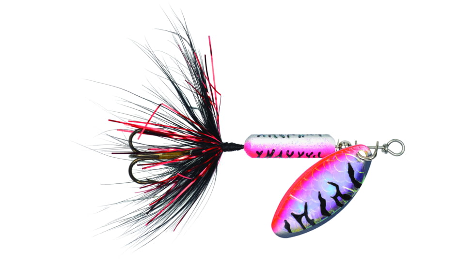 Wordens Rooster Tail In-Line Spinner, 2in, 1/16 oz Treble Hook, Tinsel Nightmare Tiger, 206-TNMT