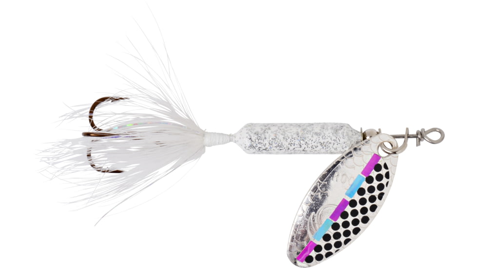 Wordens Rooster Tail In-Line Spinner, 2in, 1/16 oz Treble Hook, UV Tinsel Shad, 206-TSHAD-UV
