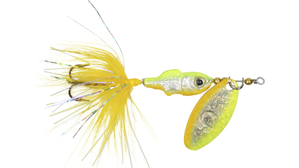 Wordens Rooster Tail Minnow In-Line Spinner, Single Hook Sz 1/6oz Chart Shiner, 12/Pkg, 2210-CHRSHI