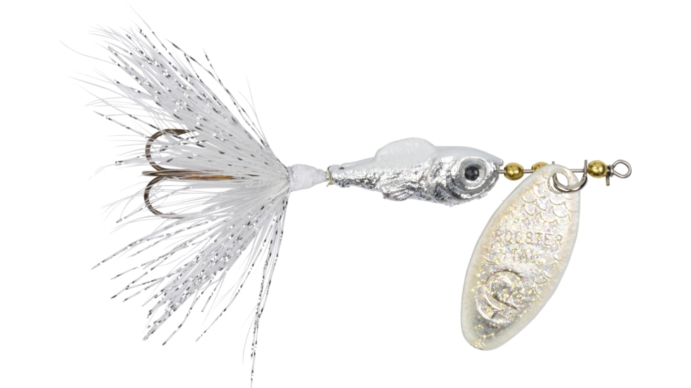 Wordens Rooster Tail Minnow In-Line Spinner, Single Hook Sz 1/6oz White Shad, 12/Pkg, 2210-WHSHIN