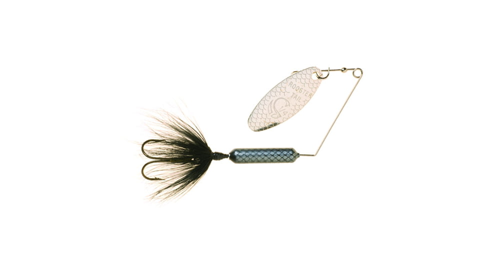 Wordens Super Rooster Tail In-Line Spinner, Sz 1/4oz Black, 194-BL