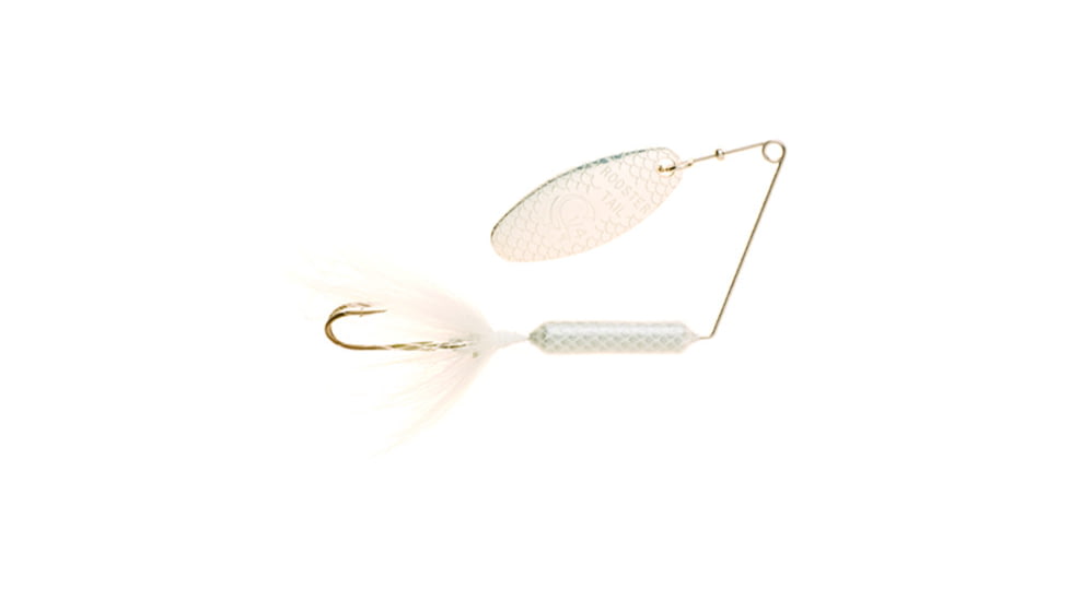 Wordens Super Rooster Tail In-Line Spinner, Sz 1/4oz White, 194-WH