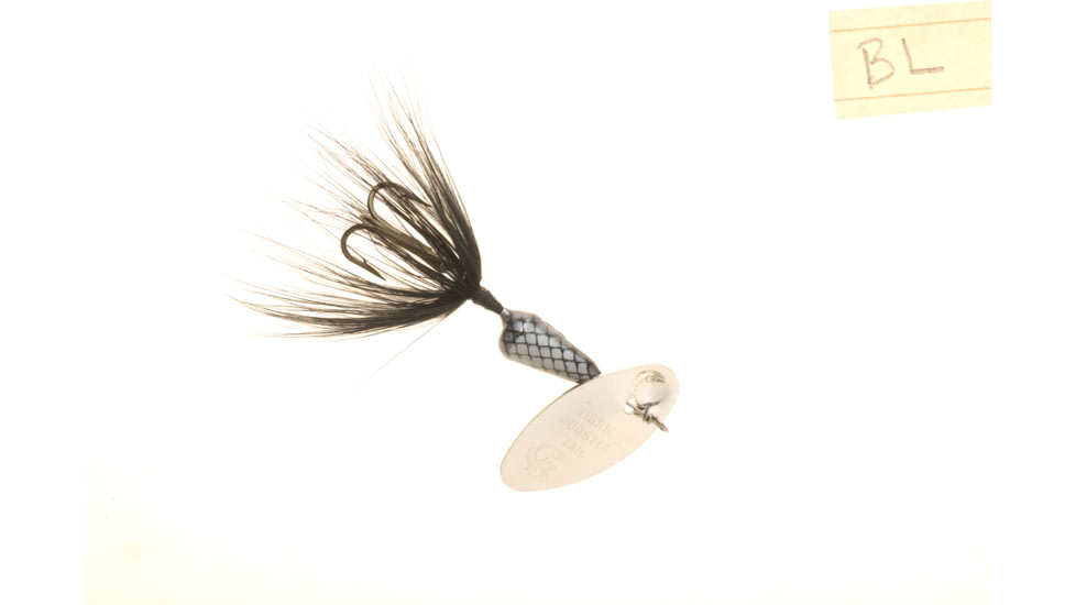 Wordens Vibric Rooster Tail Dressed Spinner, 1/8 oz, Black, 454-BL