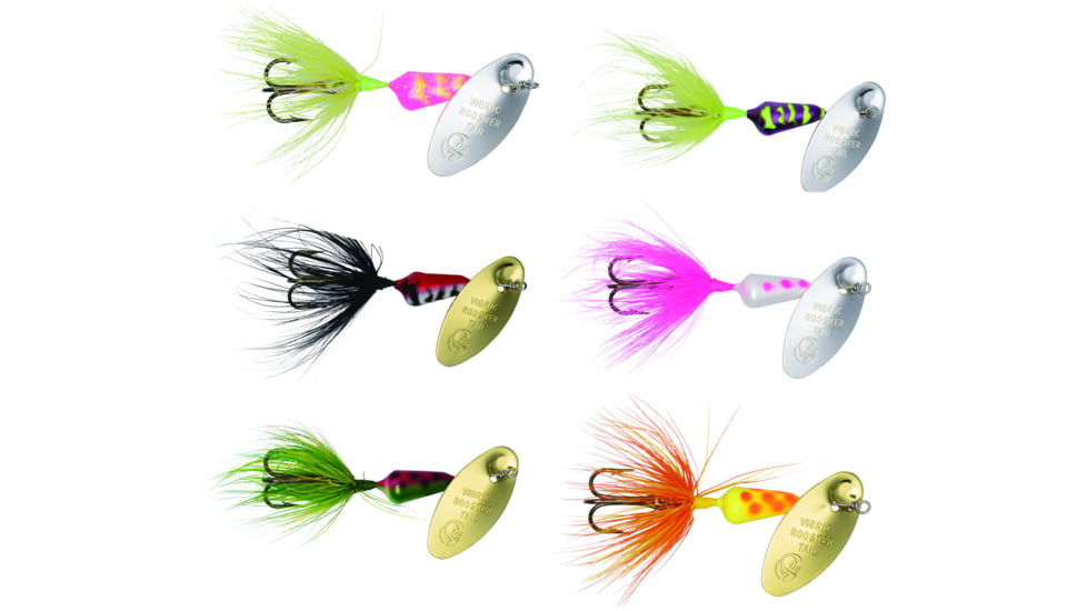 Wordens Vibric Rooster Tail In-Line Spinner, 1/8 oz,72 per Display, Big Rock Exclusive, VRTPDQ-454-P102