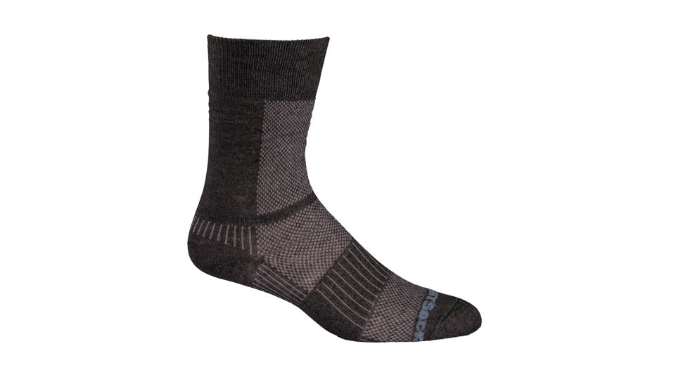Wrightsock Coolmesh II Crew Sock, Black Marl, Medium, 8062.5301