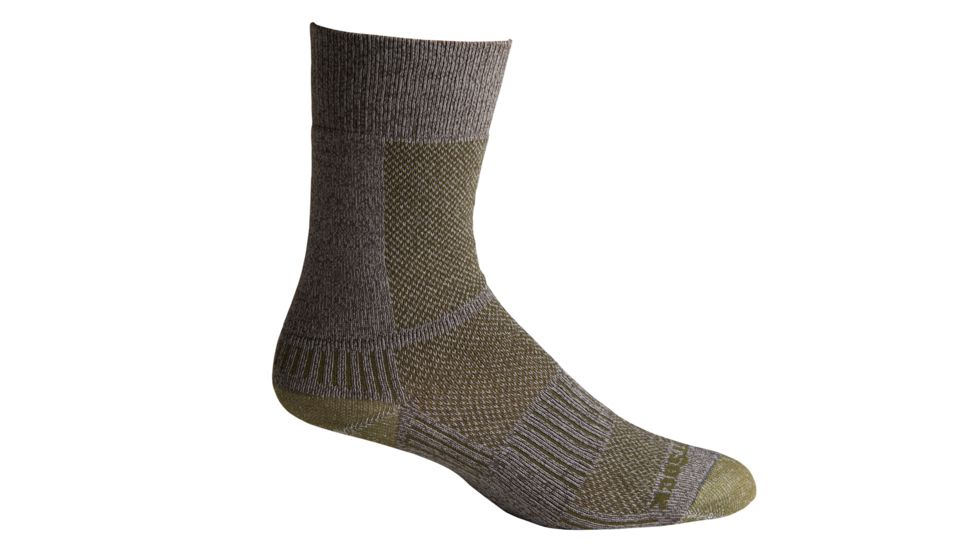 Wrightsock Coolmesh II Crew Sock, Trail Green, Extra Large, 8064.1101