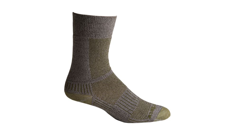 Wrightsock Coolmesh II Crew Sock, Trail Green, Large, 8063.1101