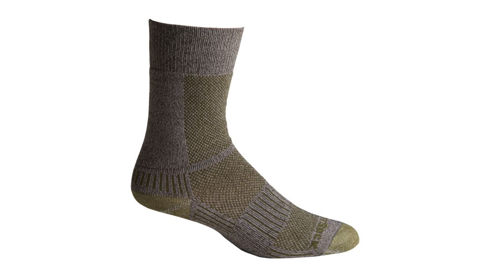 Wrightsock Coolmesh II Crew Sock, Trail Green, Medium, 8062.1101