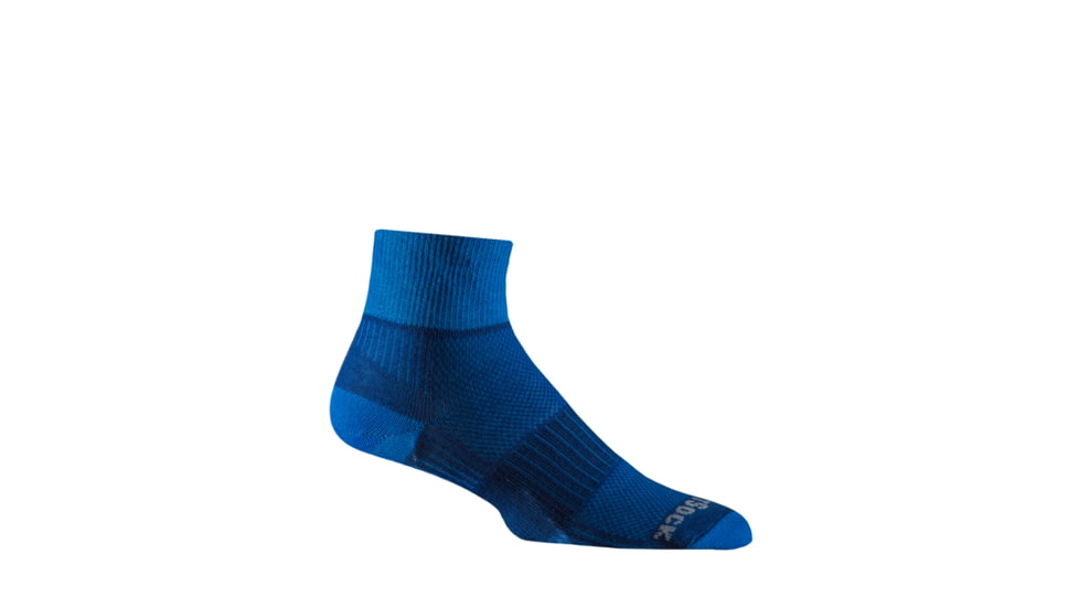 Wrightsock Double Layer CoolMesh II Quarter Sock, Royal/Blue, Medium, 8052.3501