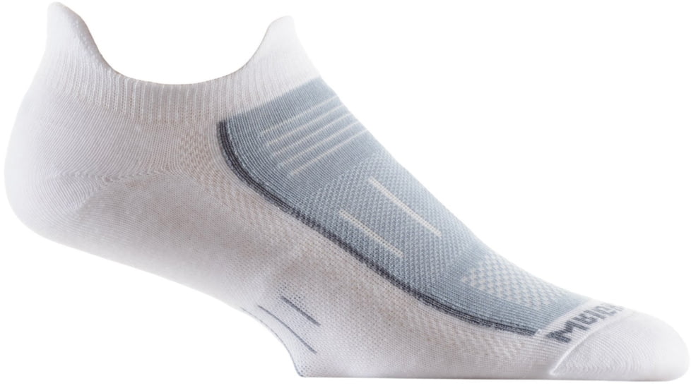 Wrightsock Endurance Double Tab Socks, White/Grey, Medium, 9022.0101