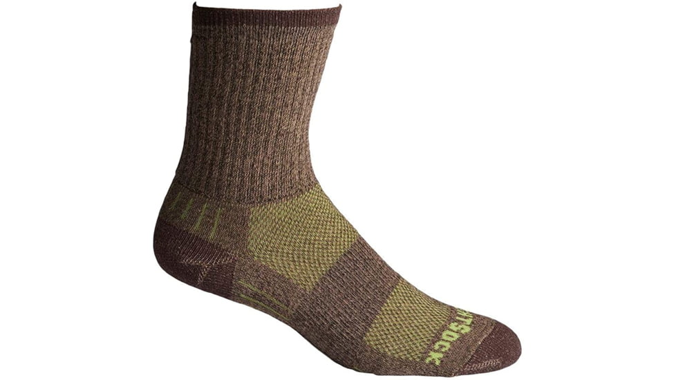 Wrightsock Escape Silver Crew Socks, Cargo Khaki, Large, 9463.5501