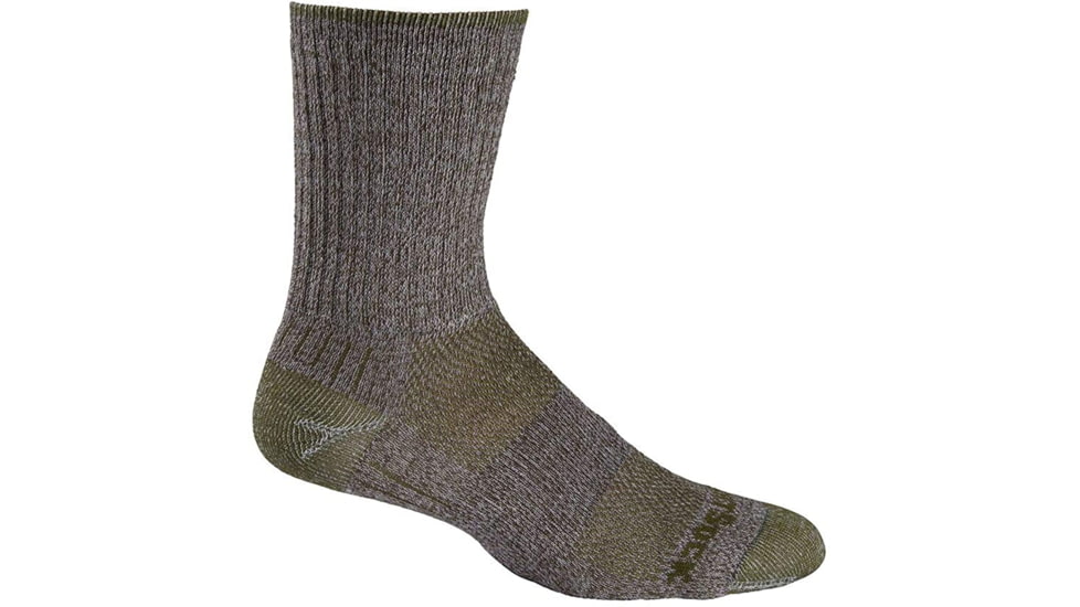 Wrightsock Escape Silver Crew Socks, Trail Green, Medium, 9461.1101