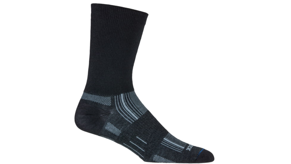 Wrightsock Stride Crew - Men's-Black-Small