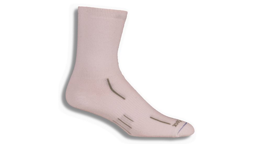 Stride Crew Sock - Womens-White/Grey Stripe-Small