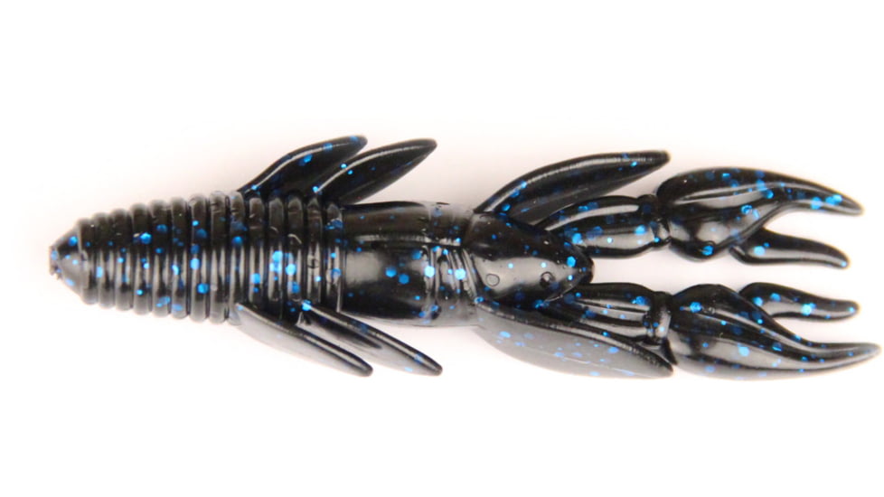 X Zone 3.5in Punisher Punch Craw, Black Blue Flake, 11910