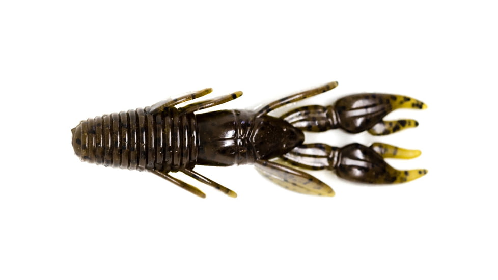 X Zone 3.5in Punisher Punch Craw, Green Pumpkin Black Flake, 11310