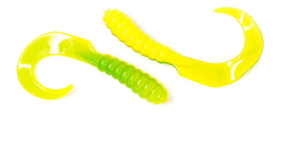 X Zone 4in Grub, Green/Yellow, 2713