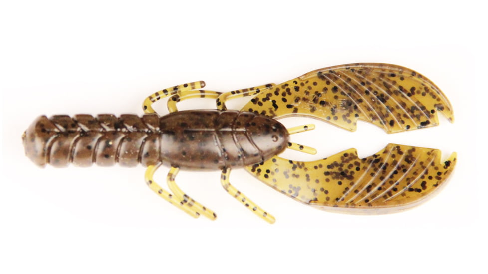 X Zone 4in Muscle Back Craw Green Pumpkin Black Flake, 10310