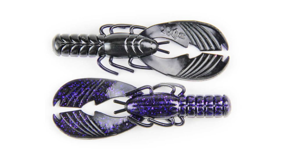 X Zone 4in Muscle Back Craw Purple Shadow, 10977