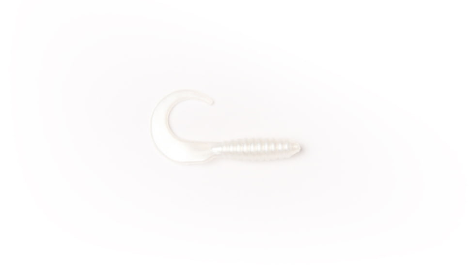 X Zone Swirl Tail Grub 115, Pearl 24/Pack, 33115