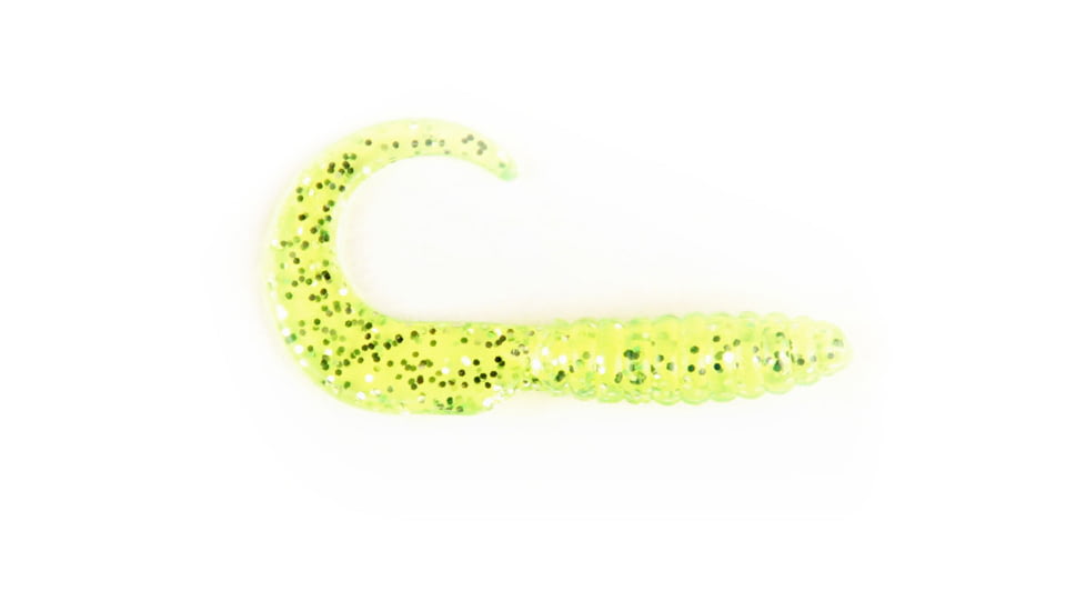 X Zone Swirl Tail Grub 308, Chartreuse Shine 24/Pack, 33308