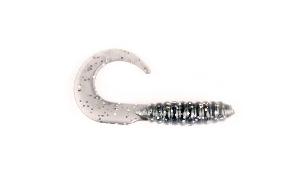 X Zone Swirl Tail Grub 331, Smoke Silver 24/Pack, 33331
