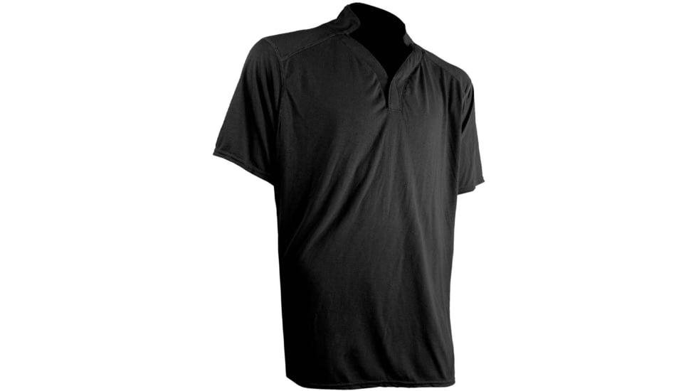 XGO Assaulter Combat Short Sleeve No Pocket Combat Shirt - Mens, Black, Large, 1F16RPNP-60-L
