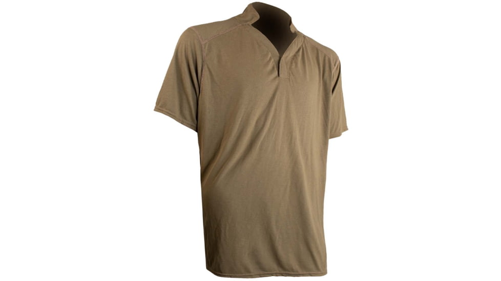 XGO Assaulter Combat Short Sleeve No Pocket Combat Shirt - Mens, Tan499, Small, 1F16RPNP-499-S