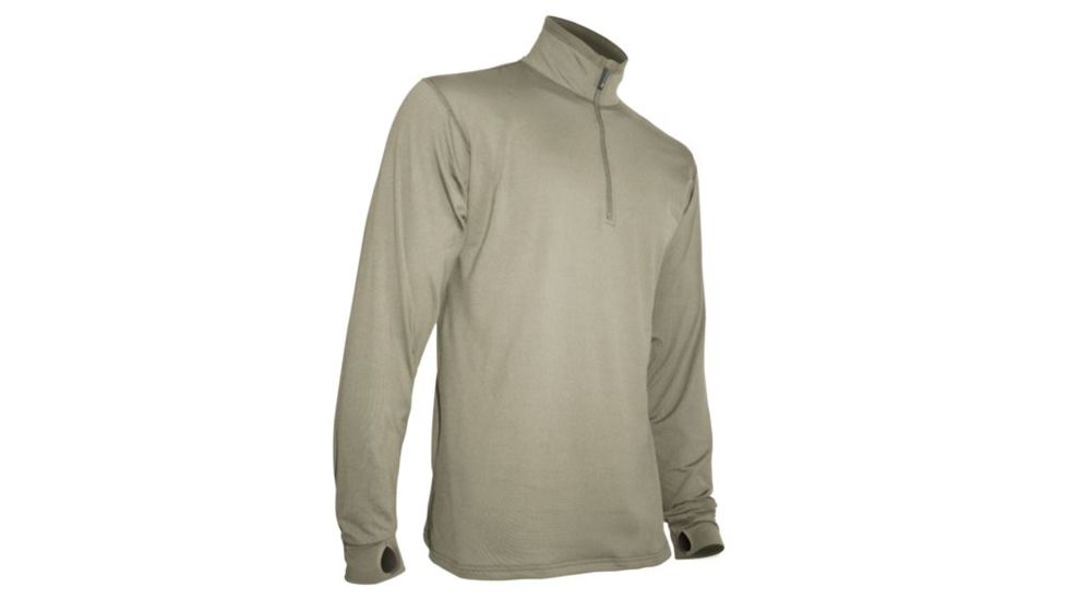 XGO Phase 4 Men's Long Sleeve Zip w/Thumb Loop, Desert Sand, Medium, 4P11DQ-M-700