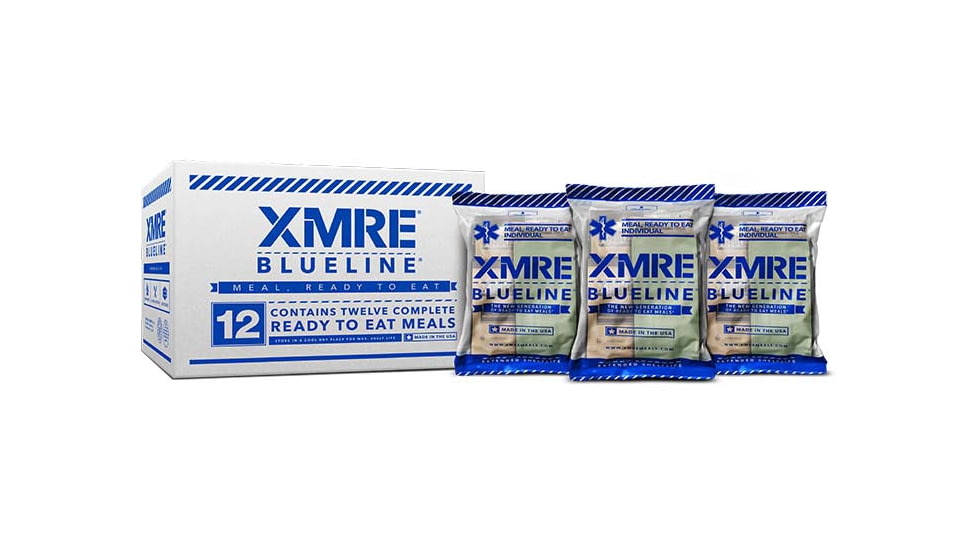 XMRE Extended Shelf Life Blue Line MRE for EMS, 12 Meals , 16.70 lbs, XMREBL12H
