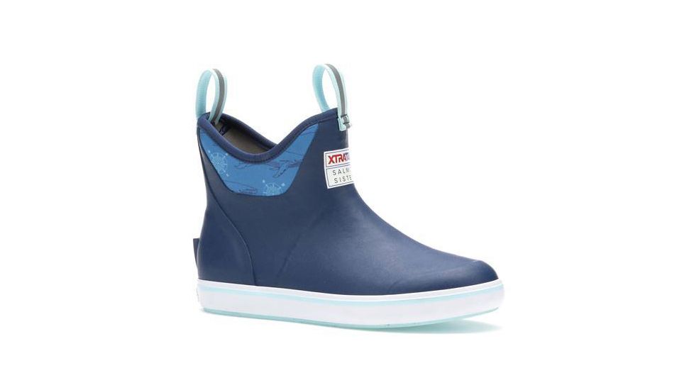 Xtratuf 6 in Salmon Sisters Ankle Deck Boots - Women's, Blue, 6, 22590-BLU-060