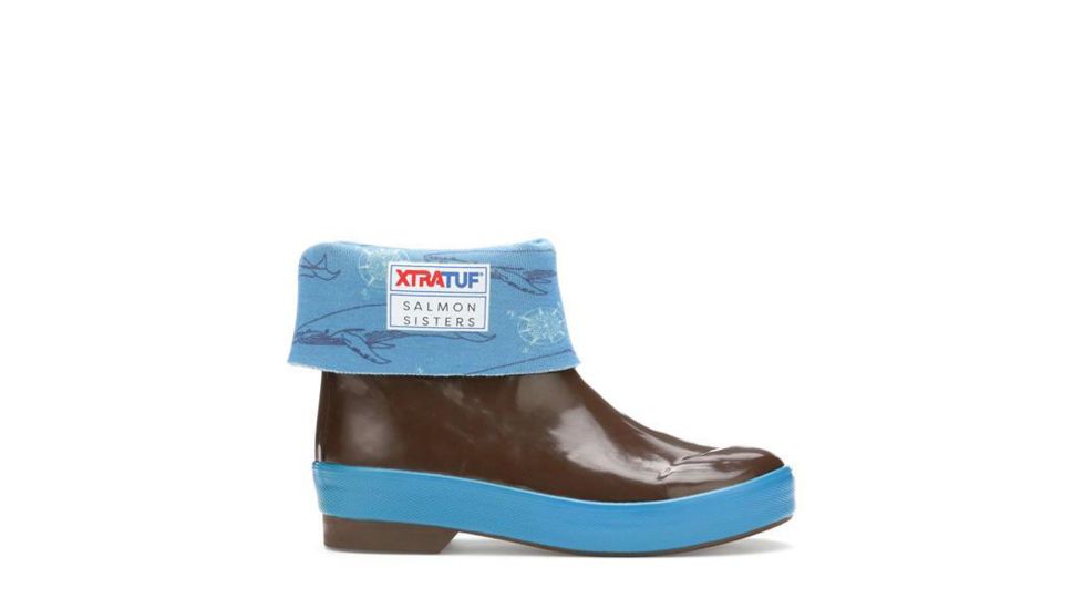 Xtratuf 8 in Kids Salmon Sisters Legacy - Kids, Chocolate/Blue, 10, 26681-BRN-090