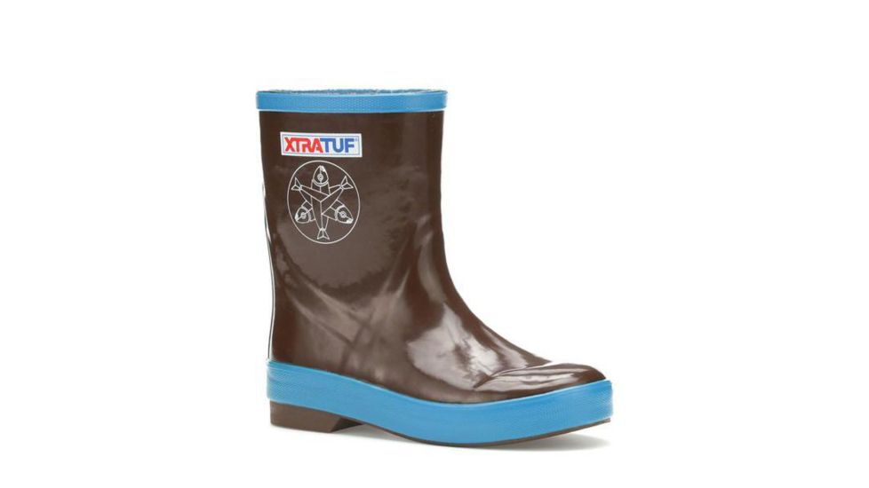 Xtratuf 8 in Kids Salmon Sisters Legacy - Kids, Chocolate/Blue, 10, 26681-BRN-090