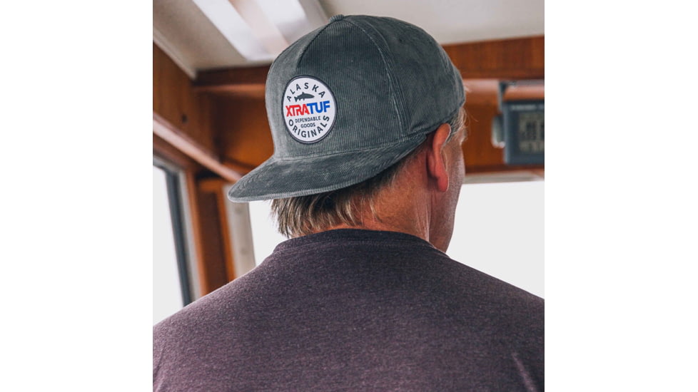 Xtratuf Corduroy Flat Brim Hat - Unisex, Gray, One Size, XAC-101-GRY-OS