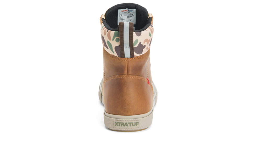 Xtratuf Leather Ankle Deck Boot Lace Shoe - Mens, Cathay Spice/Burnt Olive/Duck Camo, 7, LAL-700-ORG-070