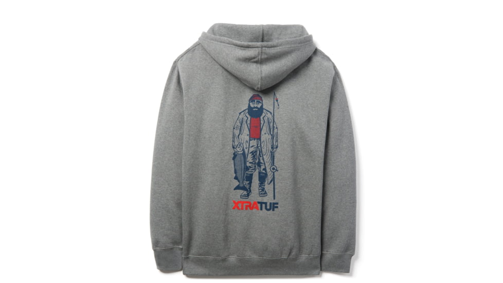 Xtratuf Pullover Marty the Fisherman Hoodie - Unisex, Red/Blue, MD, XAH-1MF-GRY-MED