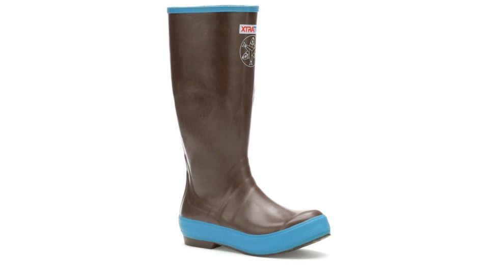 Xtratuf Salmon Sisters Legacy Whale Print - Womens, Chocolate/Blue, 5, 25512-BRN-050