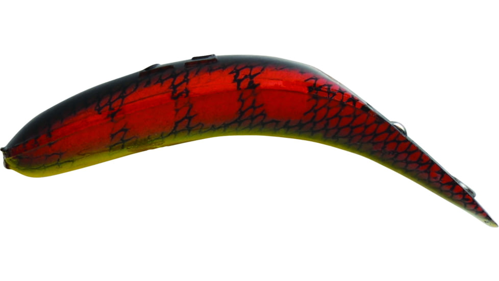 Yakima Bait Flatfish Wiggling Plug, #F-3, Treble Hooks, Floating, Perch Scale, 1-1/4in, 951-PS