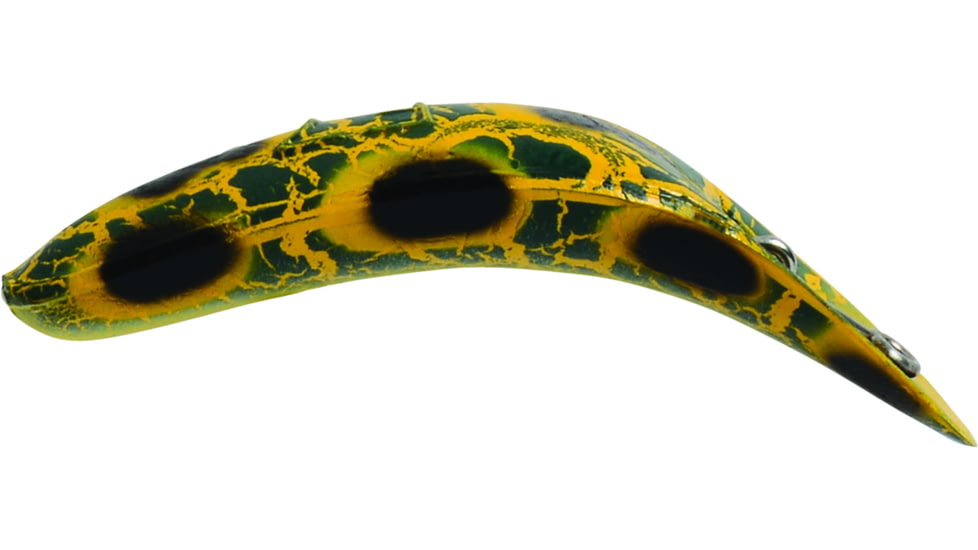 Yakima Bait Flatfish Wiggling Plug, #x-4, Treble Hooks, Frog, 2-1/2in, 956-FR