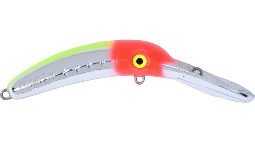 Yakima Bait Mag Lip 3.0, Metallic Silver Red Chartreuse, 9571-MSRC