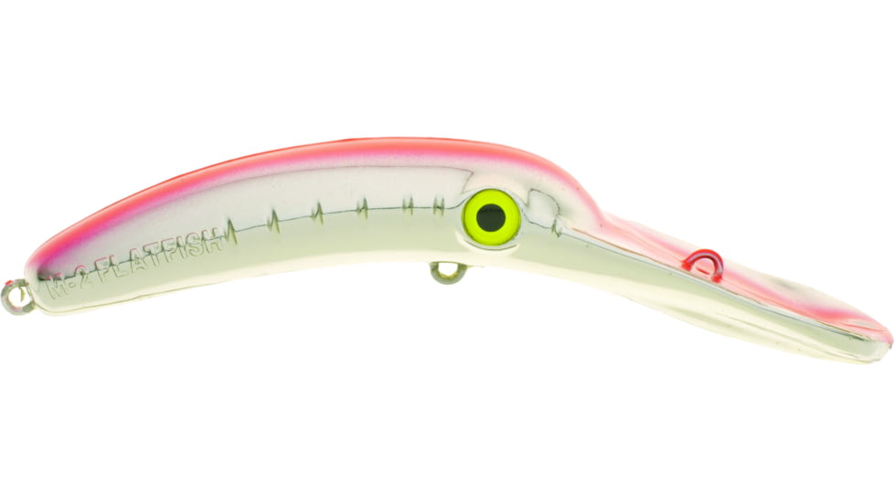Yakima Bait Mag Lip Trolling Plug 3.0, Metallic Silver Fluorescent Red Stripe, 3in, 7/32oz, 9571U-MSFRS