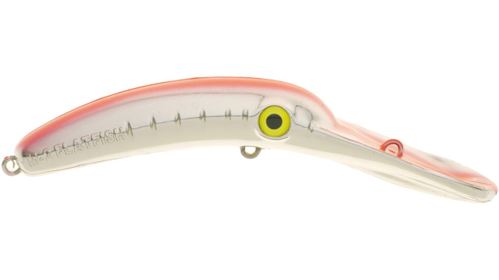 Yakima Bait Mag Lip Trolling Plug 3.5, Metallic Silver Fluorescent Red Stripe, 3 1/2in, 9581U-MSFRS