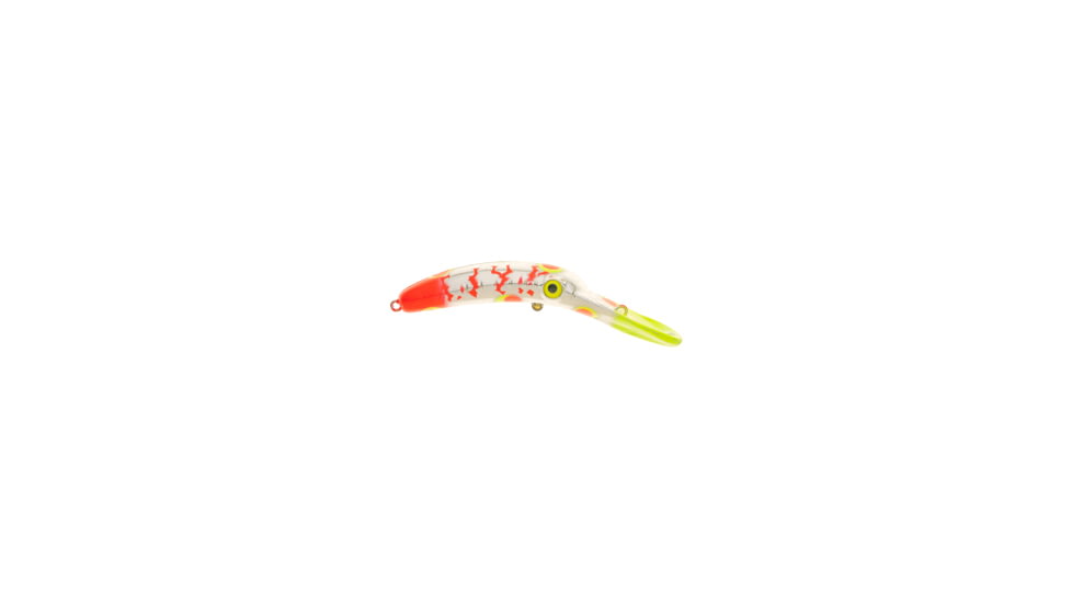 Yakima Bait Mag Lip Trolling Plug 4.5, Double Chartreuse Red Tiger/Fire Starter, 4 1/2in, 9601U-DCRRT