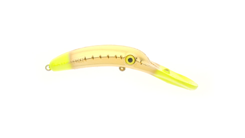 Yakima Bait Mag Lip Trolling Plug 4.5, Gold Chartreuse Double Trouble, 4 1/2in, 9601U-GDT