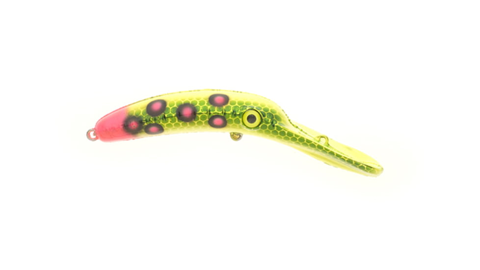 Yakima Bait Mag Lip Trolling Plug 4.5, Thumper Gold Green Pink Butt with Spots, 4 1/2in, 9601U-THP