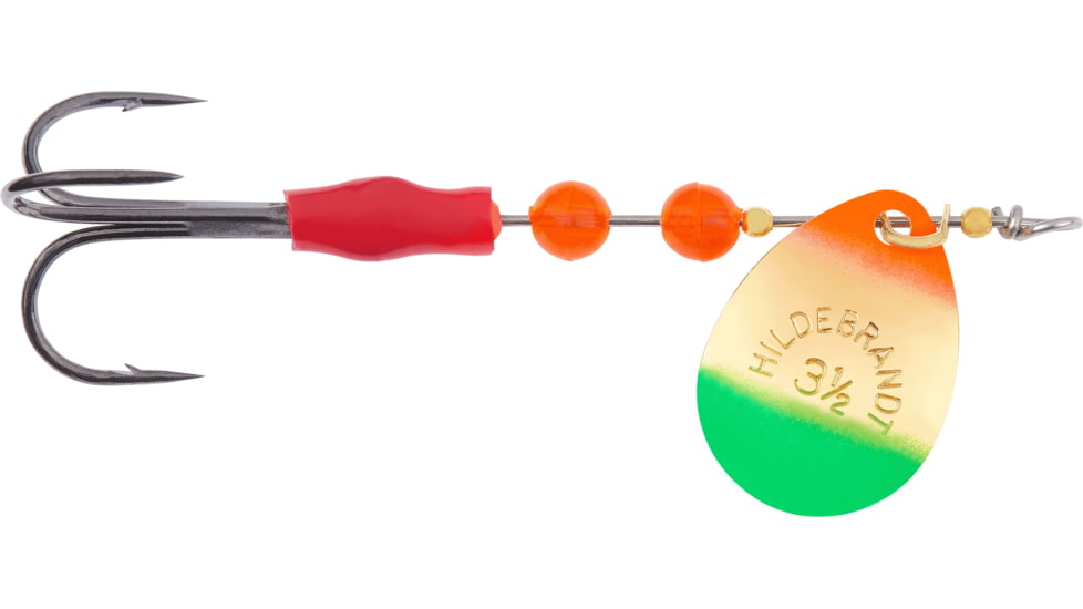 Yakima Bait Spinner Blades, SZ 3.5, 2 Blades Per Package, Gold Flame Green Mexican Flag, 3335-GFGDT