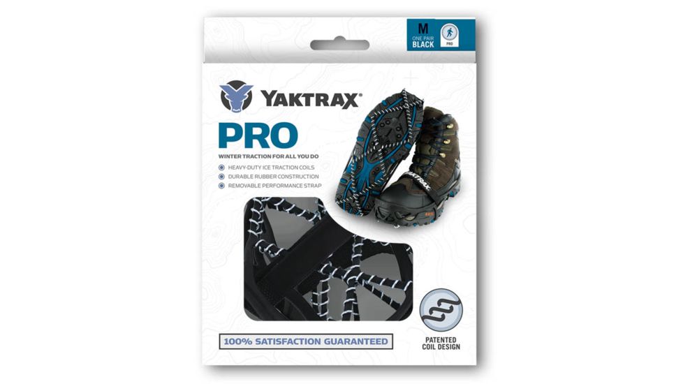 Yaktrax Shoe Traction, Yaktrax Pro, Black, L 08613