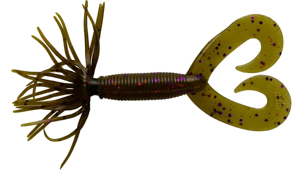 Yamamoto 2.5" DOUBLE TAIL HULA GRUB / GREEN PUMPKIN PURPLE COPPER, YAM-HULA25-10-330